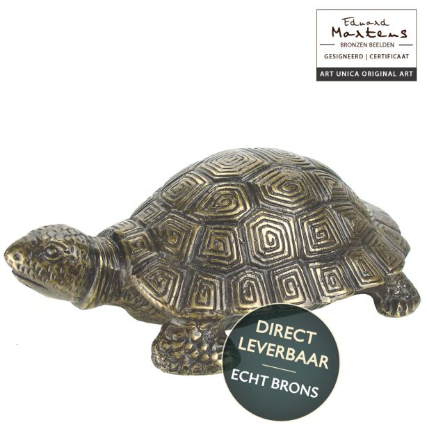 Bronzen beeldje Schildpad Art Unica