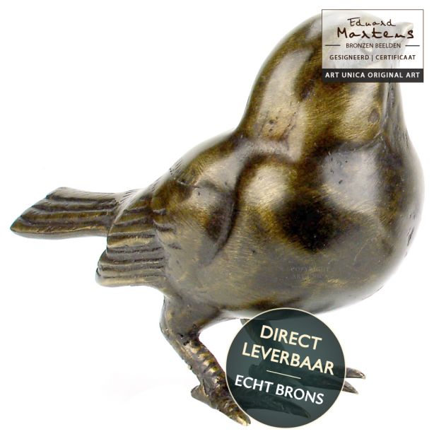 Bronzen beeldje Merel  9cm Art Unica brons