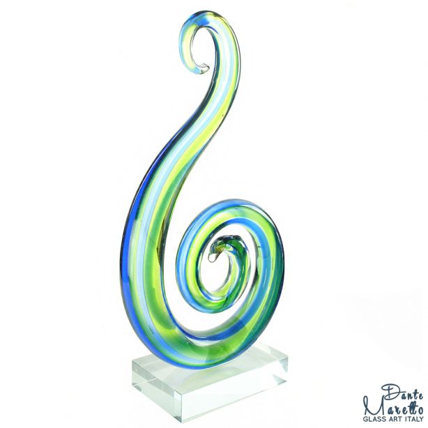 Glassculptuur Harmonie 20cm Blauw groen
