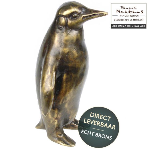 Bronzen beeldje Pinguin Eduard Martens