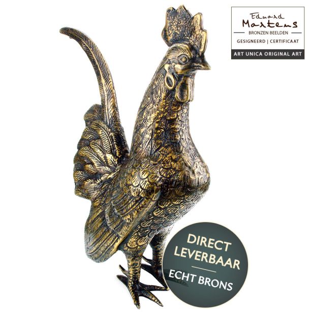 Bronzen beeld Haan