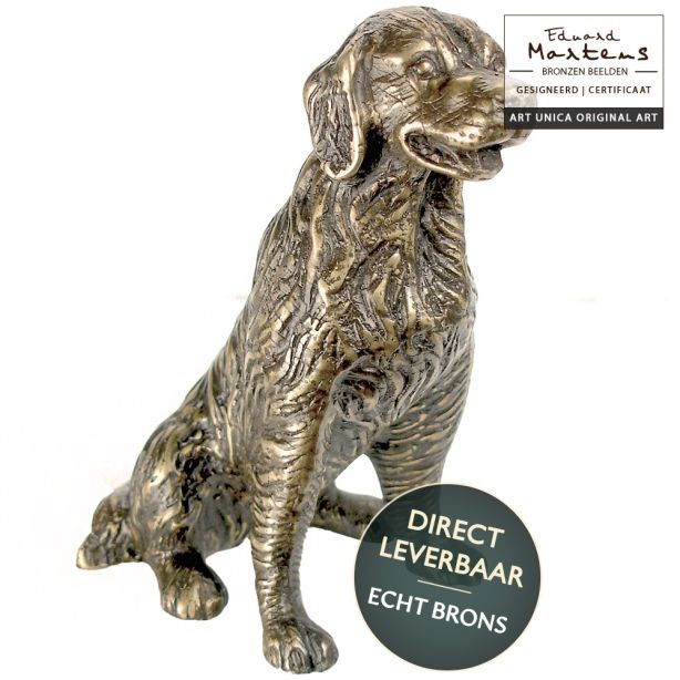 Bronzen beeldje Labrador hond 