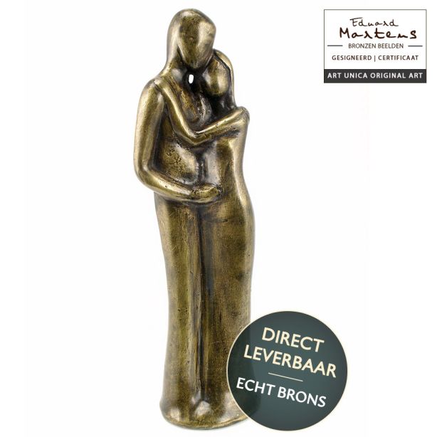 Bronzen beeld Samen Sterk beeld man en vrouw van Eduard Martens