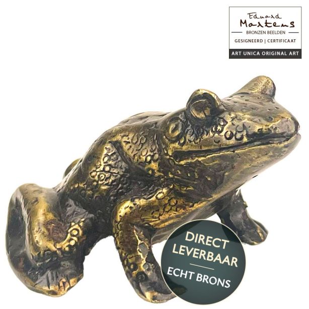 Bronzen beeldje Kikker 7cm