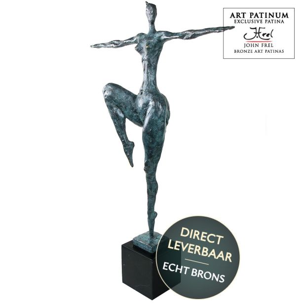 Bronzen beeld dansende vrouw titel La Danseuse Art Unica 