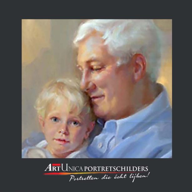 Familieportret laten schilderen Art Unica Portretschilders