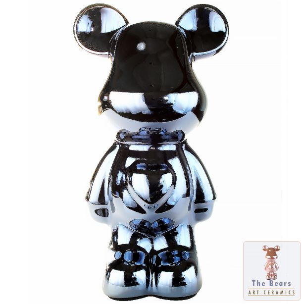 The Bear beeldje beer keramiek van Jeff Koons kleur Midnight Blue