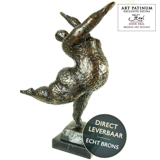 Bronzen beeld dikke Dame My Day Art Unica