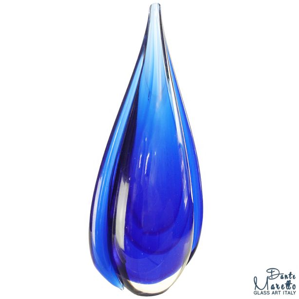 Glassculptuur Indigo 31cm Dante Maretto