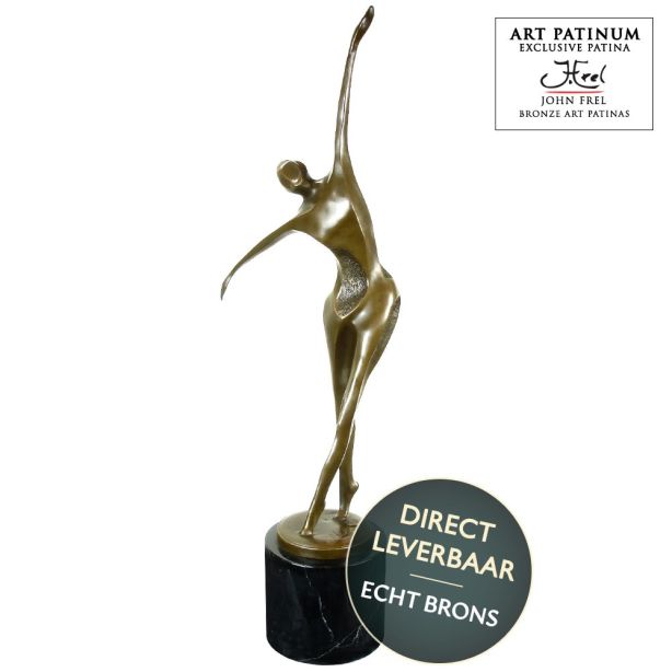 Life Dance bronzen beeld man in danshouding