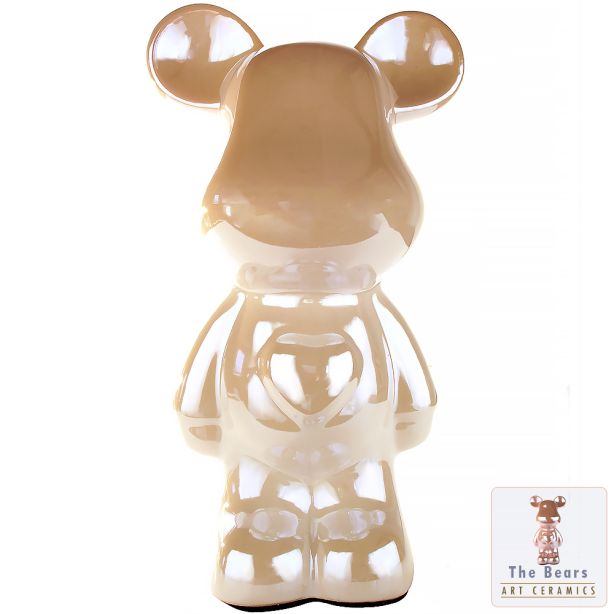The Bear beeldje Beer Jeff Koons Beige keramiek 19cm