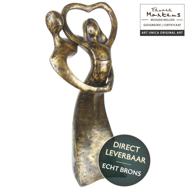 Bronzen beeld Hartendans de dans van Liefde 34cm van Eduard Martens
