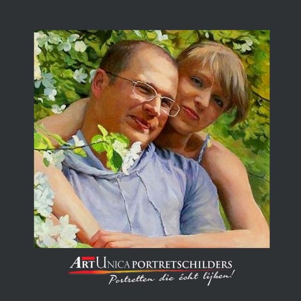 Partnerportret laten schilderen Art Unica Portretschilders
