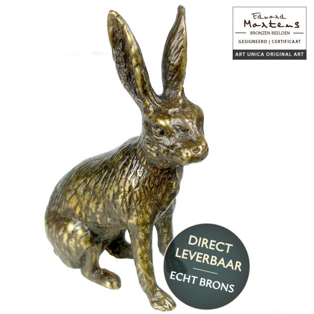 Bronzen beeldje Haas 6cm