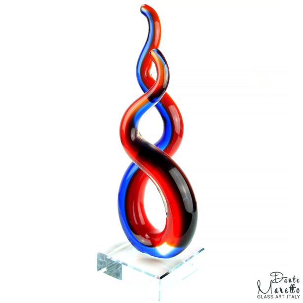 Together Along Glassculptuur Art Unica