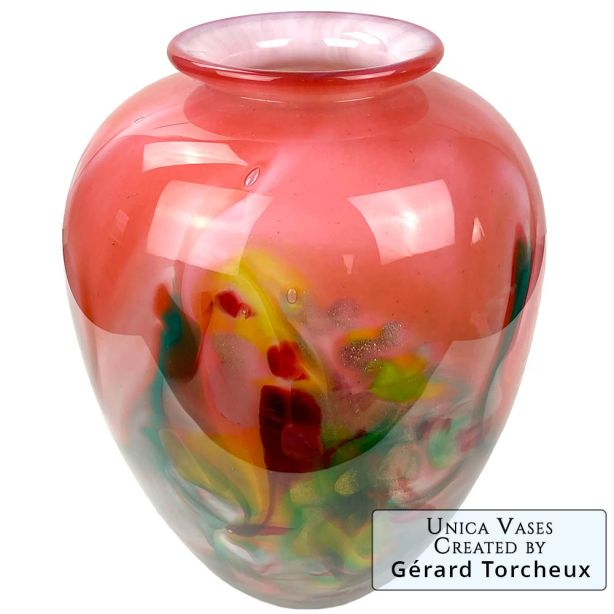 Glaskunst vaas Unica Fleur Art Unica