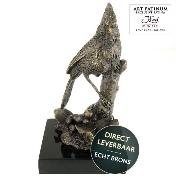 Bronzen beeld Kardinaalvogel Unica brons collectie