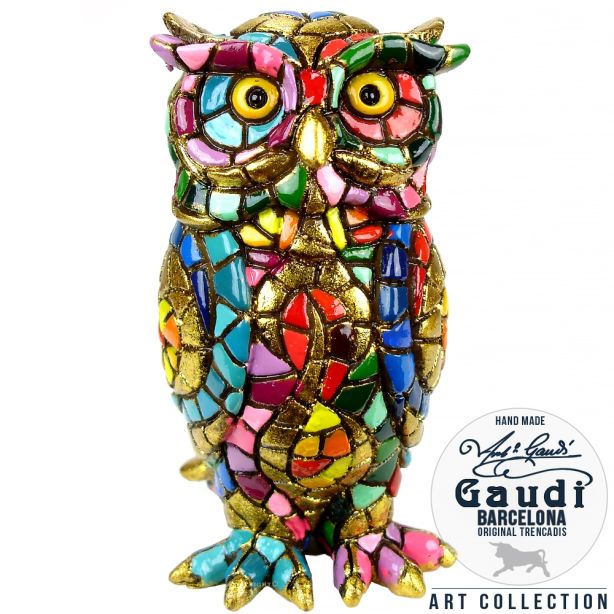 Mozaiek Gaudi beeldje uil