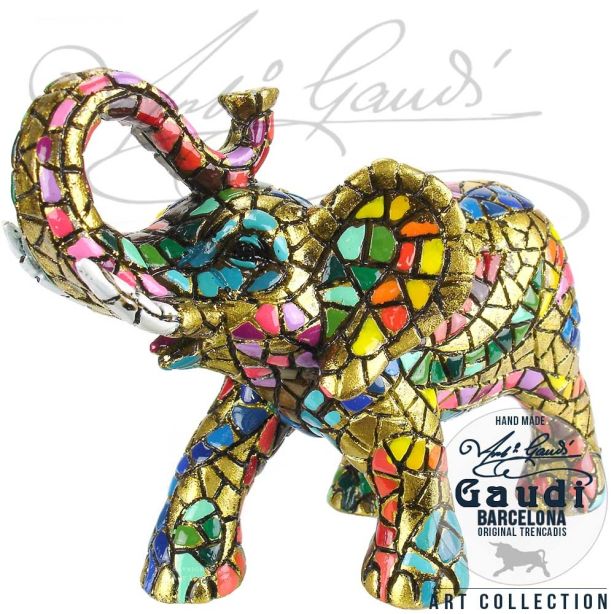 Olifant beeldje Gaudi mozaiek  