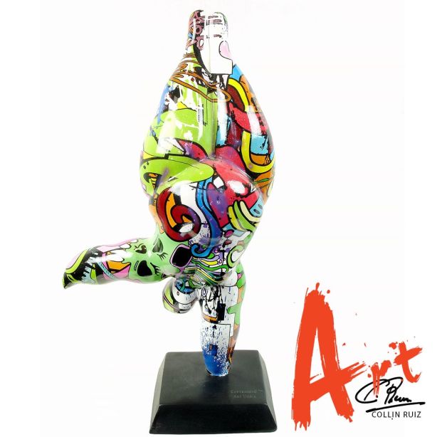 Balancing Act Dikke dame Graffity beeld dike dame beeld