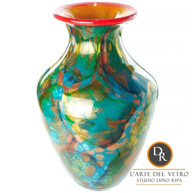 Bolzano Italiaanse glaskunst vaas Art Unica Dino Ripa