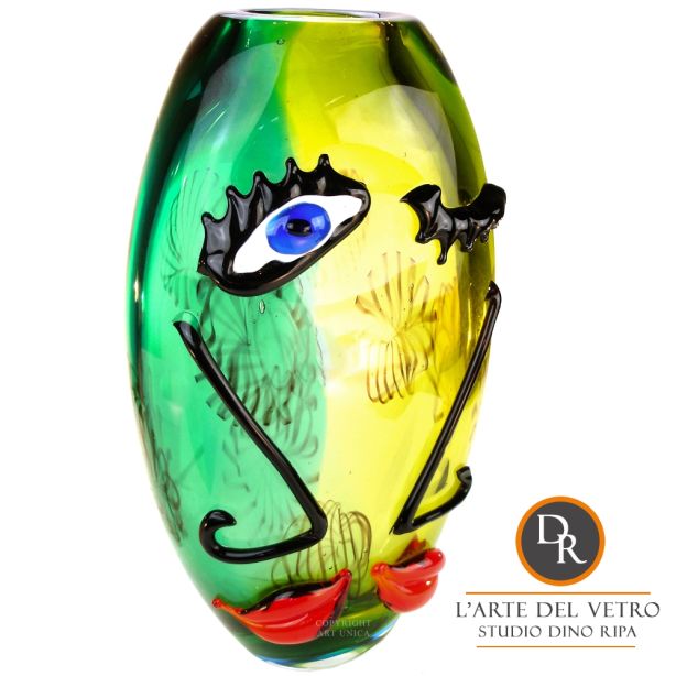 Faccia Amore Art Unica Glaskunst vaas Dino Ripa