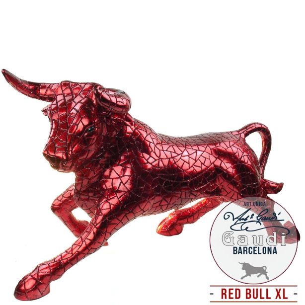 Gaudi Mozaiek stier groot Candy Red 45cm