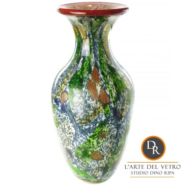 Glaskunst Vaas Bergamo Dino Ripa Murano