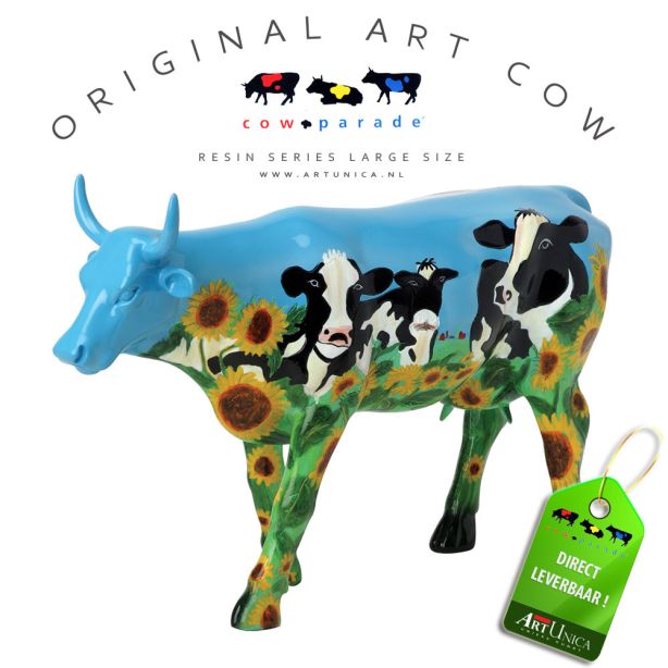 Koebeeldje groot Cow Barn Art Unica