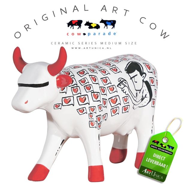 Mensagem Recebida koebeeldje keramiek Cow Parade