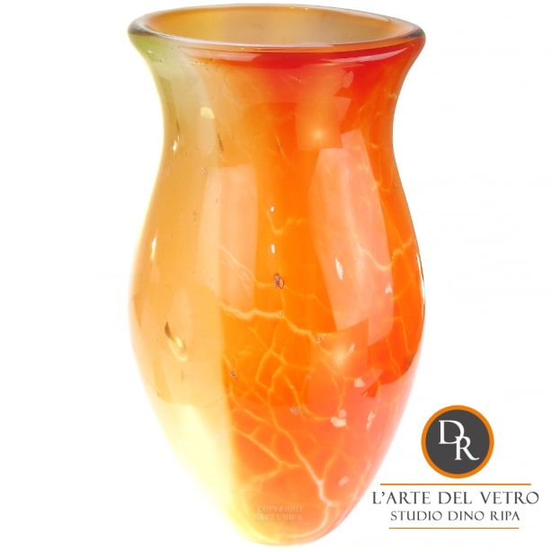 Olbia unieke glaskunst vaas Art Unica Italia Dino Ripa