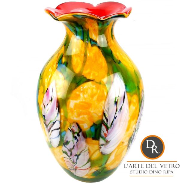 Sarezzo Italiaanse Vaas glaskunst Dino Ripa Art Unica