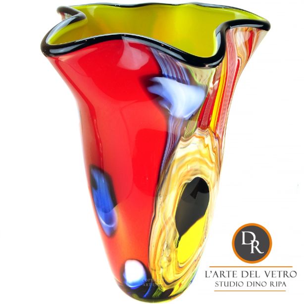 Unica Murano glaskunst vaas Catanzaro Dino Ripa
