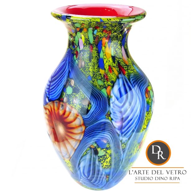 Vaas Cella Italiaanse glaskunst Dino Ripa Art Unica