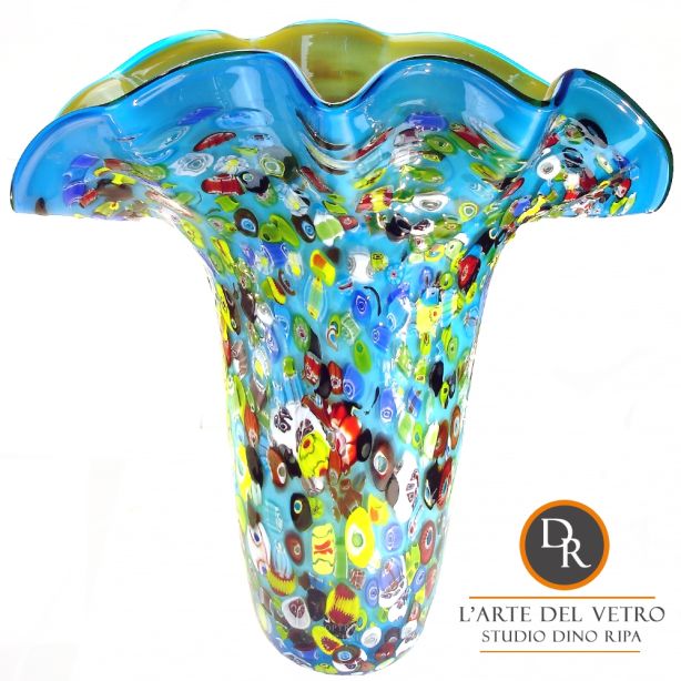 Vaas glaskunst model Murrini Dino Ripa