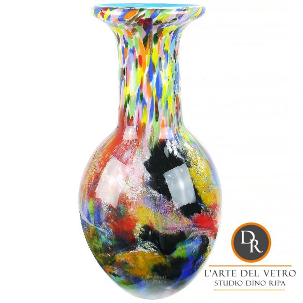 Vaas Luzzara Italiaanse glaskunst unica Dino Ripa Art Unica