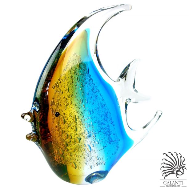 Vis glassculptuur  Beauty In colors Unica Art