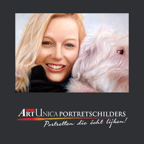 Vrouwenportret geschilderd Art Unica Portretschilders 