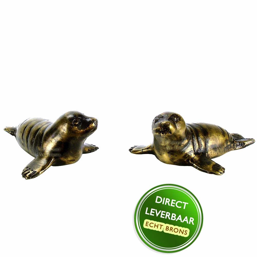 Bronzen beeldjes Zeehondjes Art Unica