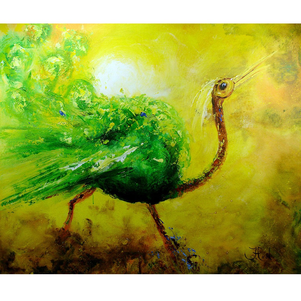 Impressionistisch John Frel Bird of Paradise Art Unica