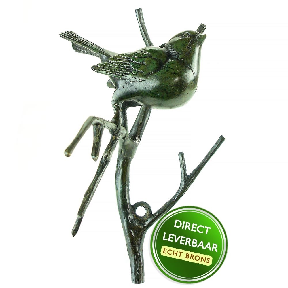 maat Demon Play tekort Vogel op tak bronzen beeldje echt brons Art Unica bronzs