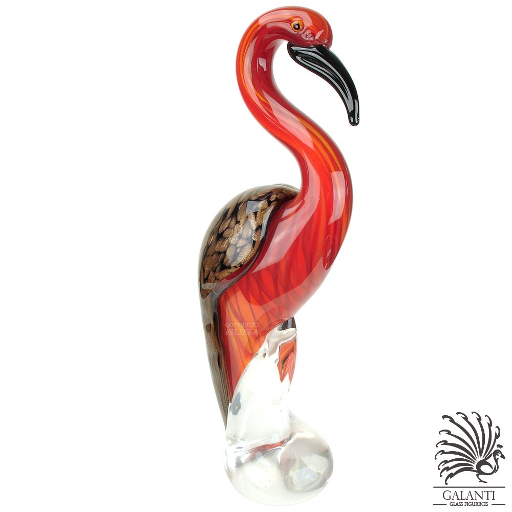 Miljard Regeneratie spiegel Flamingo beeldje glaskunst Flamingo dieren beeldjes mooi!