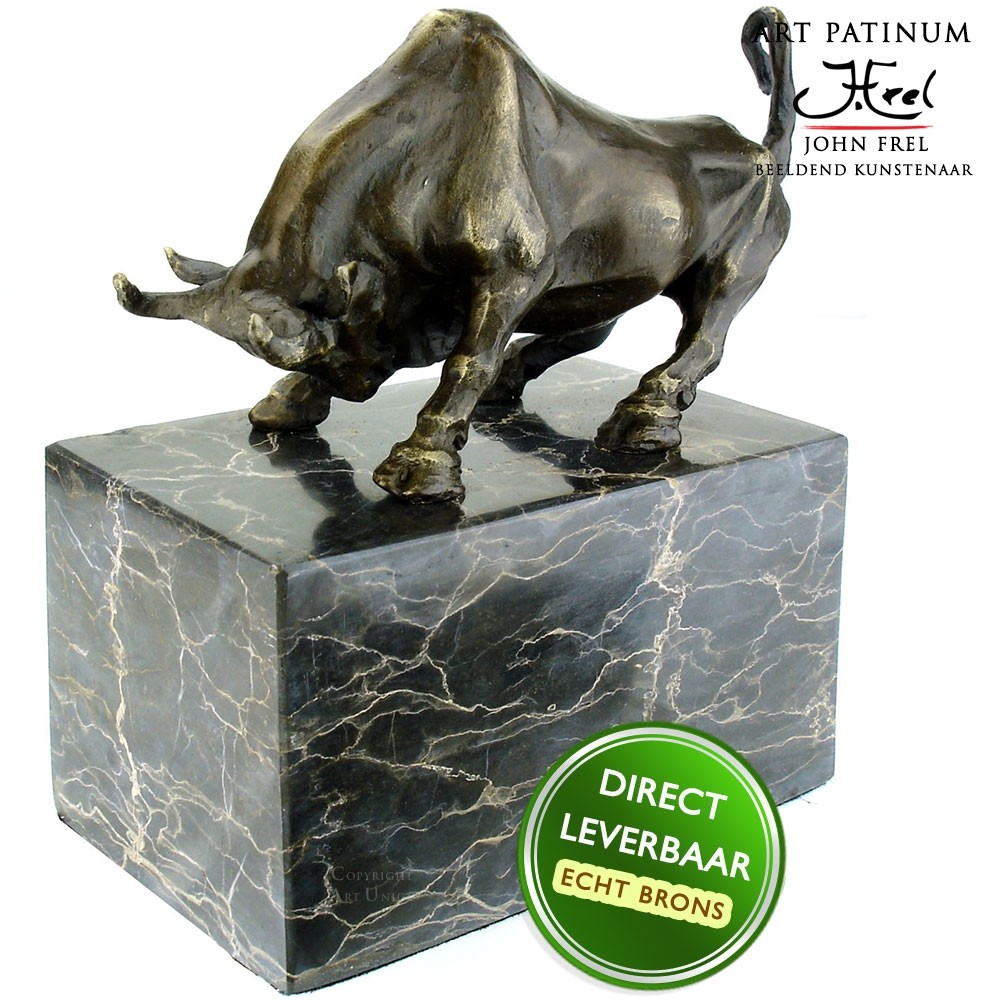 indarbejde bombe Orator Krachtig bronzen beeld van een stier, betaalbaar Art Unica