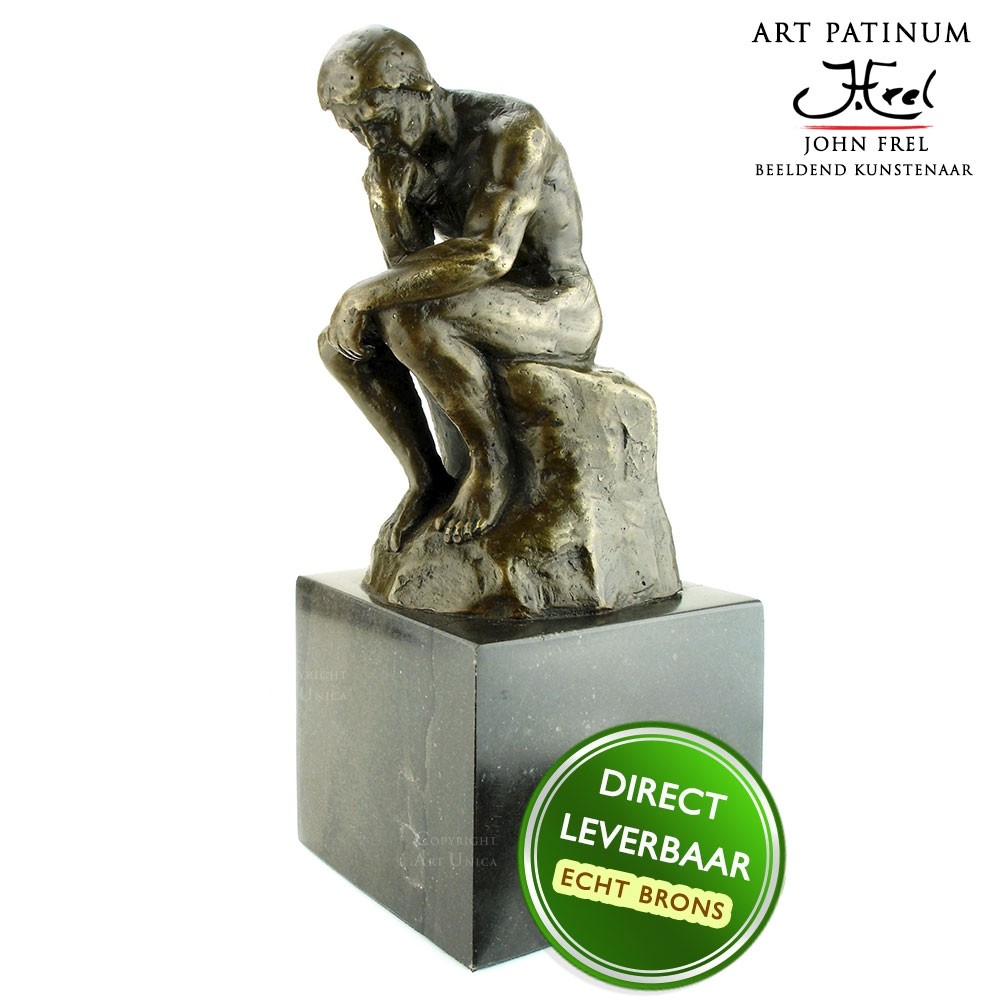 verkoopplan bal roekeloos Bronzen beeld De Denker Rodin, De Denker brons Art Unica