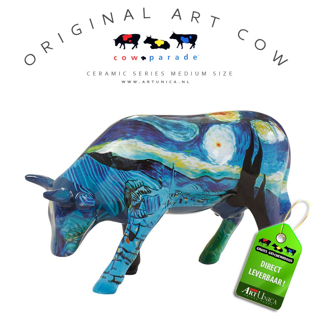 Art Cow Koe beeldje keramiek Vincent's Cow Art Unica