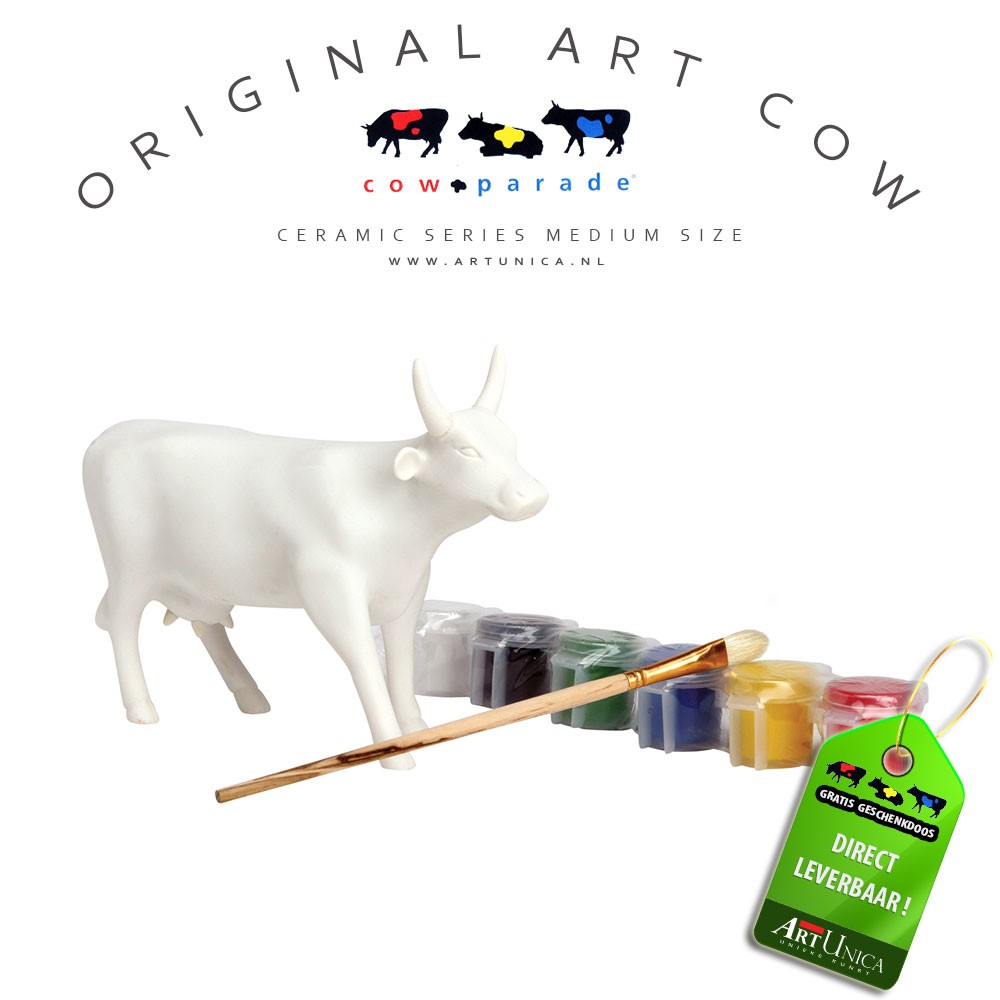 Zelf Art Cow Koebeeldje schilderen Art Unica