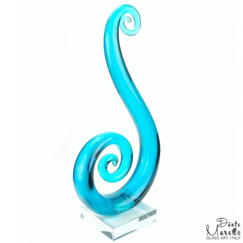 Glassculptuur Harmonie blauw