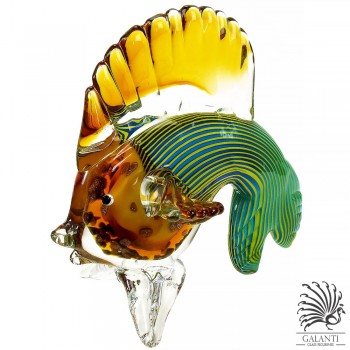 Vis beeldje Tropical Diver glaskunst
