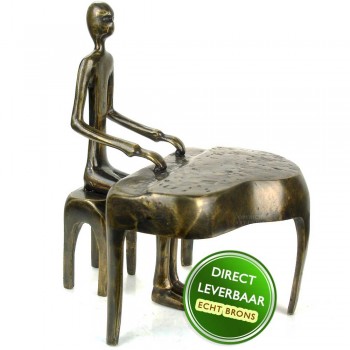 Pianist bronzen beeld Art Unica