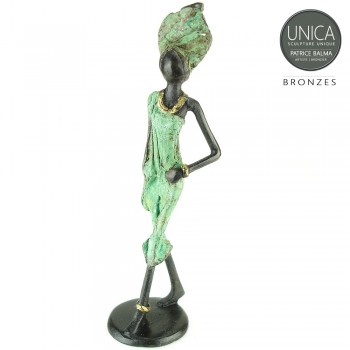 Afrikaans bronzen beeldje titel Gentile